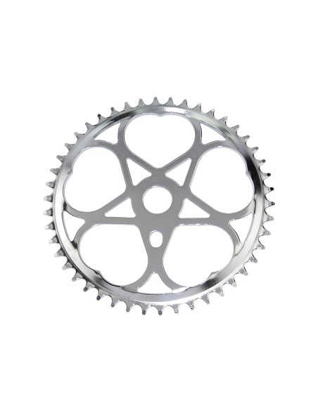 Steel Chainring Sweet Heart 1/2 X 1/8 46t Chrome.